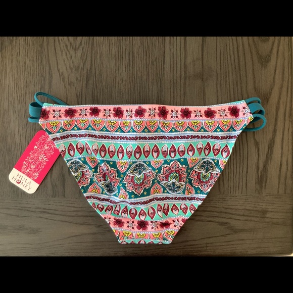 Hula Honey bikini with teal straps, New - Picture 7 of 10